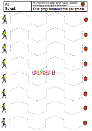 düz çizgi çalışma sayfaları